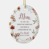 Boho Wildflower Moeder van de Bride Keramisch Ornament (Rechts)