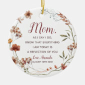 Boho Wildflower Moeder van de Bride Keramisch Ornament (Voorkant)