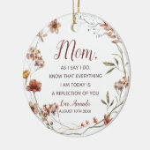 Boho Wildflower Moeder van de Bride Keramisch Ornament (Links)