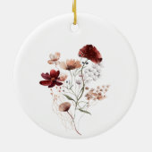 Boho Wildflower Moeder van de Bride Keramisch Ornament (Achterkant)