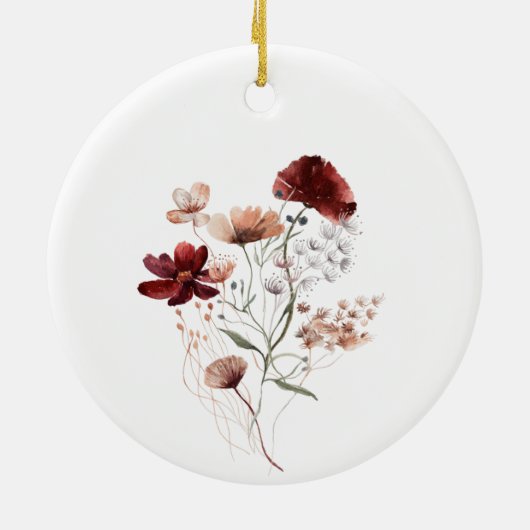 Boho Wildflower Moeder van de Bride Keramisch Ornament (Achterkant)