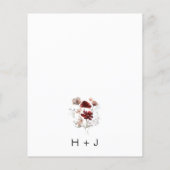 Boho Wildflower Monogram Huwelijksuitnodiging (Achterkant)