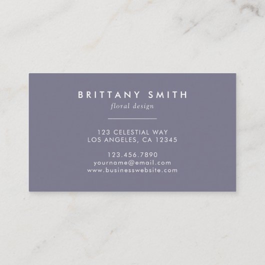 Boho Wildflower Monogram Initiaal B Visitekaartje (Achterkant)