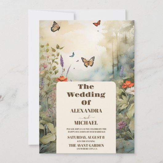 Boho Wildflower Mountain Meadow Kaart (Voorkant)