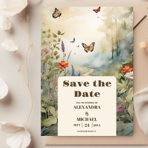 Boho Wildflower Mountain Meadow Save The Date