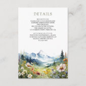 Boho Wildflower Mountain Meadow Wedding Details Informatiekaartje (Voorkant)