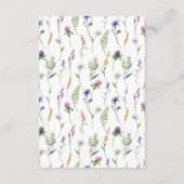 Boho Wildflower Mountain Meadow Wedding Details Informatiekaartje (Achterkant)