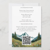 Boho Wildflower Mountain Meadow Wedding Kaart (Achterkant)