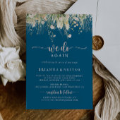 Boho Wildflower Navy Blue We Do Again Gelofte Vern Kaart