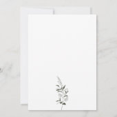 Boho Wildflower Olive Groen Bruiloft Uitnodiging (Achterkant)