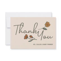 Boho Wildflower Op Maat Platte Bedankkaart