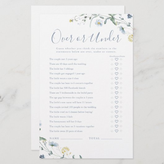 Boho Wildflower Over of Onder vrijgezellenfeest wi (Voorkant / Achterkant)