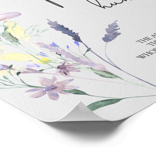 Boho Wildflower pacifier jaagt baby shower game Poster (Hoek)