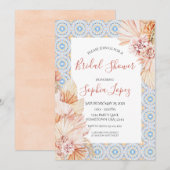 Boho Wildflower Pampas Grass Shower Kaart (Voorkant / Achterkant)