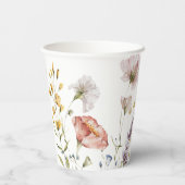 Boho Wildflower Papieren Bekers (Achterkant)