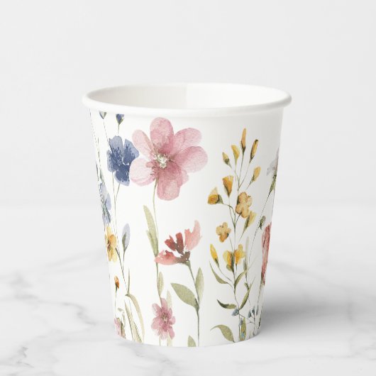 Boho Wildflower Papieren Bekers (Links)