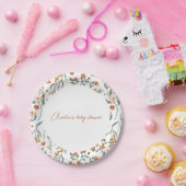 Boho Wildflower Papieren Bordje (Feest)