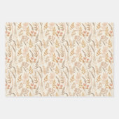 Boho Wildflower Patroon Elegante inpakpapier Set Vel (Voorkant 2)