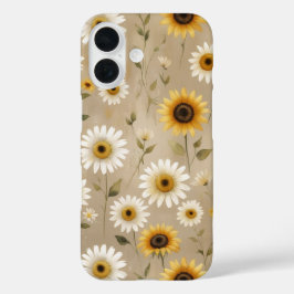 "Boho wildflower patroon voor telefoonhoesje iPhone 16 Hoesje