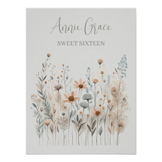Boho Wildflower Perfect Poster (Voorkant)