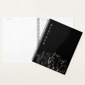 Boho Wildflower Personalized Black Gift for Her Planner (Display)