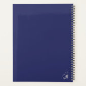 Boho Wildflower Persoonlijke Navy Cadeau voor Haar Planner (Achterkant)
