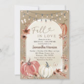 Boho Wildflower Pompoen Herfst in Liefde Vrijgezel Kaart (Voorkant)