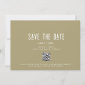 Boho Wildflower QR Code Foto Bruiloft Save The Date (Achterkant)