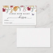 Boho Wildflower Raad eens hoeveel kussen Informatiekaartje (Voorkant / Achterkant)