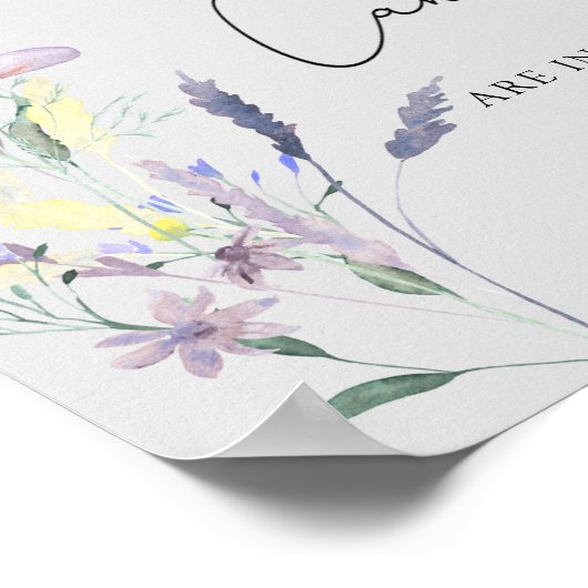 Boho Wildflower - Raad eens hoeveel snoepjes spel Poster (Hoek)