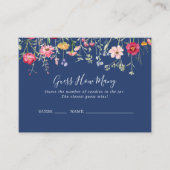 Boho Wildflower Raad hoeveel spel Kaart Visitekaartje (Voorkant)