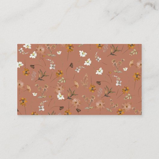 Boho Wildflower raden hoeveel kussen bruids spel Informatiekaartje (Achterkant)