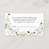 Boho Wildflower Raffle Enclosure Card Visitekaartje (Achterkant)