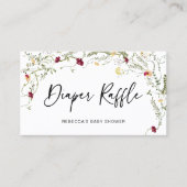 Boho Wildflower Raffle Enclosure Card Visitekaartje (Voorkant)