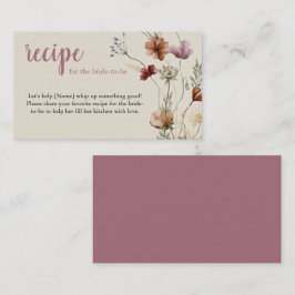 Boho Wildflower Recept Verzoek Bijlagekaart Informatiekaartje