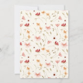 Boho Wildflower Regenboog Wild & Onederful Verjaar Kaart (Achterkant)