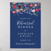 Boho Wildflower Repetitie Diner Welkom Poster (Voorkant)