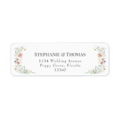 Boho Wildflower Retouradres Label (Voorkant)