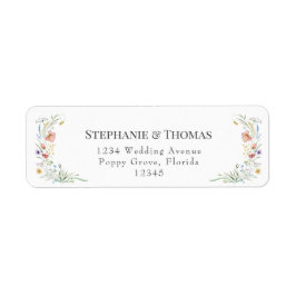 Boho Wildflower Retouradres Label