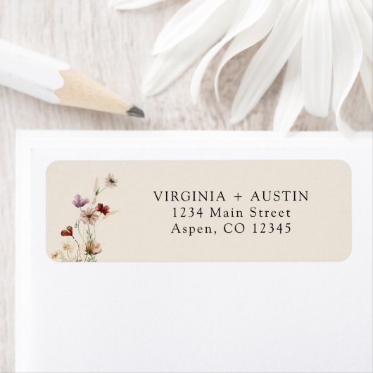 Boho Wildflower Retouradres Label (Insitu)