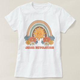 Boho Wildflower Retro Sun Jesus Revolution T-shirt