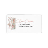 Boho Wildflower Return Address Labels (Voorkant)