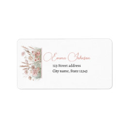 Boho Wildflower Return Address Labels