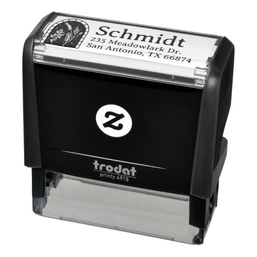 Boho Wildflower Return Address Stamp Zelfinktende Stempel (Product)