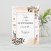 Boho Wildflower Romance | Rustieke Natuur Bloemen Kaart (Staand voorkant)