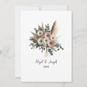 Boho Wildflower Romance | Rustieke Natuur Bloemen Save The Date (Achterkant)