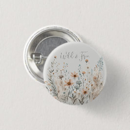 Boho Wildflower Ronde Button 3,2 Cm