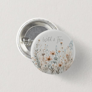 Boho Wildflower Ronde Button 3,2 Cm