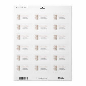 Boho Wildflower Roze Bloem Retouradreslabel Etiket (Full Sheet)
