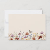 Boho Wildflower RSVP Kaart (Achterkant)